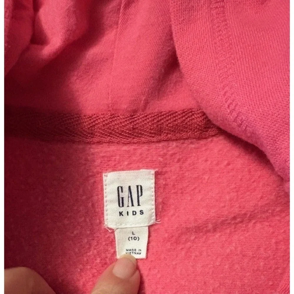 Gap kids size 10 bright pink full zip hooded sweatshirt